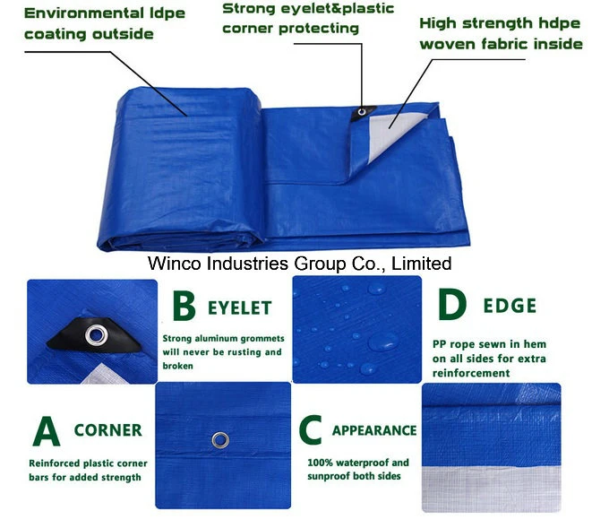 HDPE Fire Resistant Roofing Cover PE Waterproof Tarpaulin Roll Plastic Tarpaulin Sun Resistant Tarpaulin Waterproof Canvas Tarp