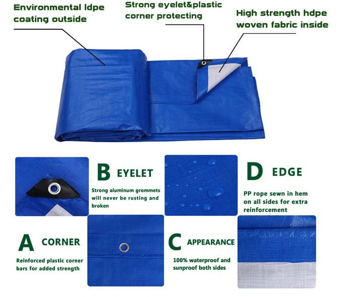 All Purpose Protection Blue Poly Tarp