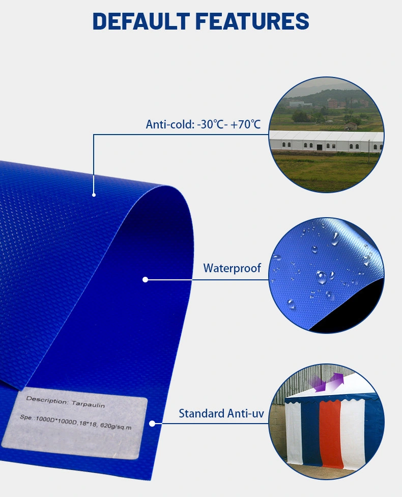 PVC Coated Vinyl Tarps for Industrial Roof Covers, Dust & Debris Control